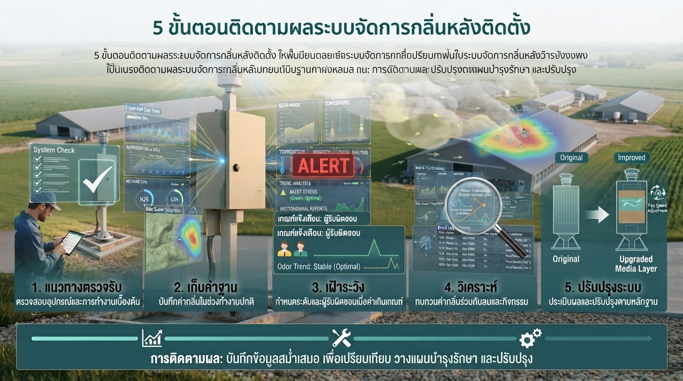 หลังติดตั้งระบบบำบัดกลิ่น ต้องติดตามอะไรบ้าง: 5 ขั้นตอนรักษาผลลัพธ์